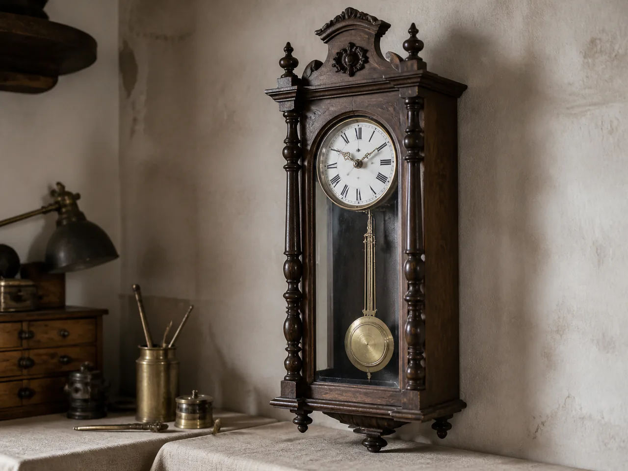 Antique Swiss Wall Clock, image 2 sur 5